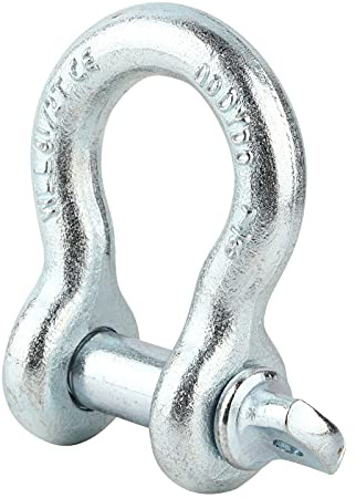 Marine-U-D-Ring-Schäkel, Hochleistungs-Bogenschäkel aus Legiertem Stahl, Zinkbeschichtung, Hochfester, Verzinkter Bogen-Typ-Notfall-Abschlepp-Rettungs-Zurrgurt, (6,5t)