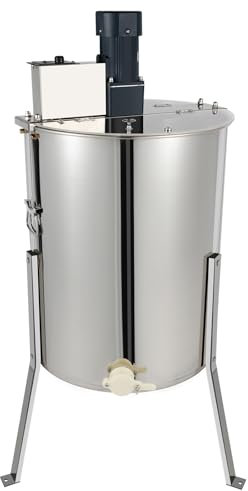 140W Honigpresse, elektrische Honigschleuder Edelstahl Imkerschleuder 4 Bienenstöcke 270 rpm Honigschleuder mit Acryldeckel Honigabscheider für Bienenstände Imker