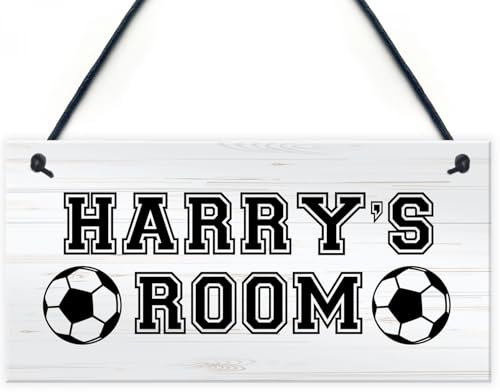 Signs Plaques PERSONALISED Football Boys Room Hanging Door Sign Football Room House Decor