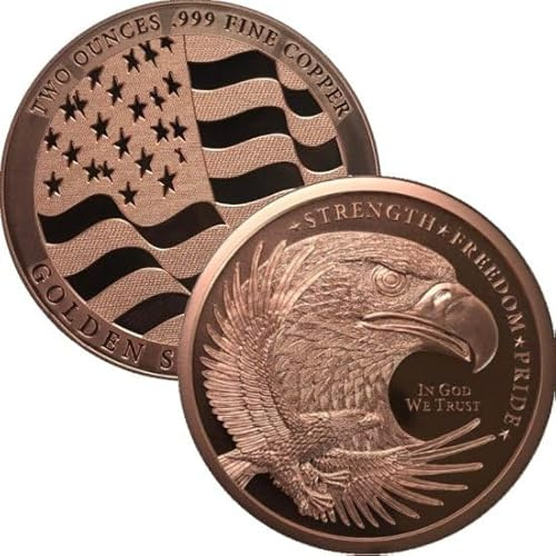 Katy Craig Großer amerikanischer Adler, 999, feines Kupfer, rund, mit Kapsel, 57 g