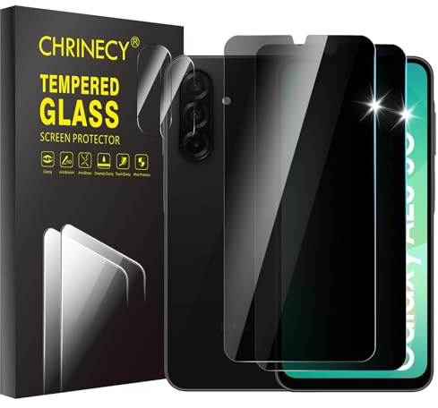 [2+2 Stück] Sichtschutzfolie für Samsung Galaxy A26 5G, 2 Stück Anti Spy Panzerglas Schutzfolie + 2 Stück Kameraschutz, 9H Hartglas, Kratzfest, Blasenfrei, Hüllenfreundlich