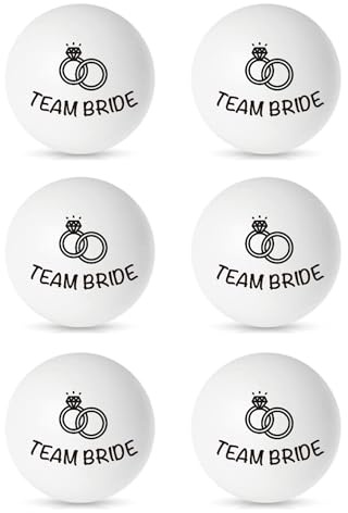 Bachelorette Party Beer Pong Balls - Team Bride 6 Pack Pong Ball Set | Bridesmaid Proposal Gifts Idea Funny Party Supplies Drinking Games Decorations Supplies Bride to Be Gag Gift Ideas Favors Bash