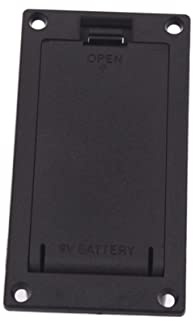 Gatuida Boîtier pour Pile 9v Compact Compatible Guitare, Basse Et Ukulélé, Compartiment à Piles Noir sans Fil pour Usage Pratique
