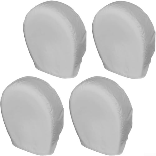 Lot de 4 housses de pneu résistantes aux intempéries en tissu Oxford haute performance (gris S)