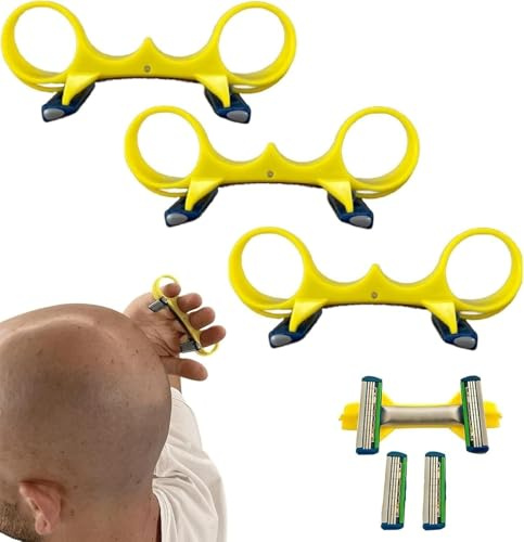 Tondeuse à cheveux rapide pour homme chauve, rasoir de tête pour homme chauve, tondeuse auto-coupe pour tête, barbe et corps, rasoir manuel, coupe de cheveux à la main à faible bruit non électrique