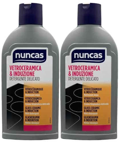 Vetroceramica & Induzione, Detergente Delicato, Elimina Grasso, Residui di Cottura e Annerimento Senza Opacizzare le Superfici, 250ml (2 Unità)