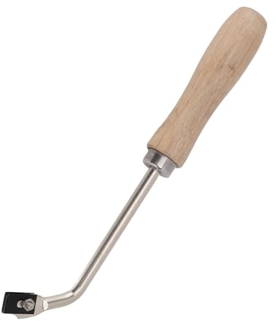 ERYUE Couteau à Rainurer le Sol en Plastique PVC, Couteau à Rainurer le Sol en Bois de Hêtre, Gouge Acier, Outils de Revêtement avec 3 Lames