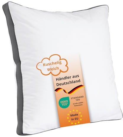 sleepling Lyocell Kopfkissen 80x80 cm, Kissen Ultra weich & Soft | Allergiker Schlafkissen 80 x 80 cm, Bettkissen, Pillow, atmungsaktiv, OEKO-TEX, Made in EU, Waschbar bis 60 Grad