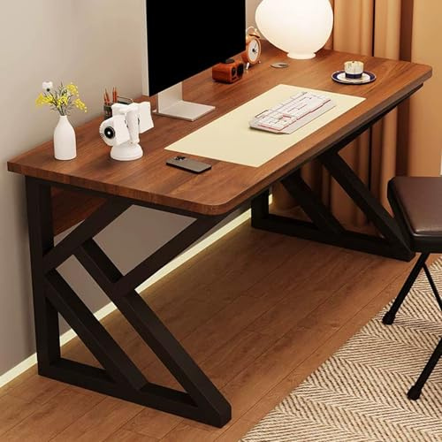 Schreibtisch im Landhausstil, RobusterComputertisch mit Kabelmanagement, Arbeitsplatz for Autoren und Kreative for Homeoffice, Balkon Oder Schlafzimmer