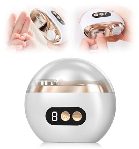 Coupe Ongle Electrique, 2 En 1 Coupe Ongle Électrique, Rechargeable Usb Lime A Ongle Electrique 3 Vitesses, Faible Bruit Avec Lumière Led Pour Bébés Adultes Personnes Âgées (blanc)