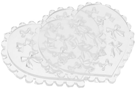 HAMPPLIES Moldes de Silicona para Decoración de Uñas 3d Lazo Transparente, 2 Piezas Reutilizables para Gel, Acrílico y Resina, Herramientas para Manicura Profesional y Diy,
