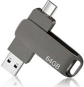 Pendrive 64 GB Memoria Flash USB 3.2 Type-C y USB Type-A Memory Stick