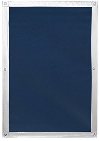 Lichtblick Dachfenster Sonnenschutz Sonnensegel für innen, Haftfix, ohne Bohren, Verdunkelung, mit Saugnäpfen, für bewegliche und feststehende Fenster Blau, 36 cm x 71,5 cm (B x L) für C04/104