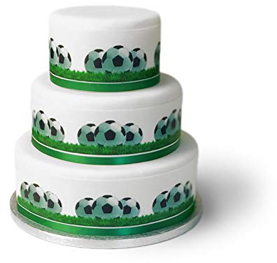 Edible Decor Icing Sheet Football Sport Border Ribbon - Perfect for Decorating Larger Cakes- Easy to Use