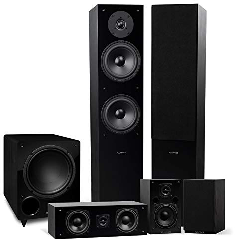 Fluance Elite High Definition Surround Sound Home Theater 5.1 Speaker System Including 3-Way Floorstanding Towers, Center Channel, Rear Surround Speakers and a DB10 Subwoofer - Black Ash (SX51BR)