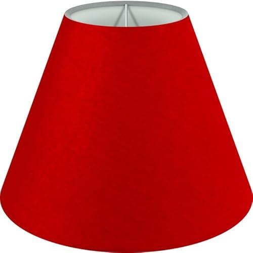 Wogati® Premium Lampenschirm | Größe: S | Farbe: Rot | E27 | konisch | Baumwolle | für Stehlampen, Hängelampen, Tischlampen, Deckenlampen