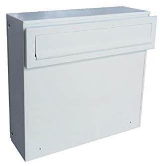 A-050 Cassetta postale a recinzione color bianco traffico (RAL 9016) - LETTERBOX24.de