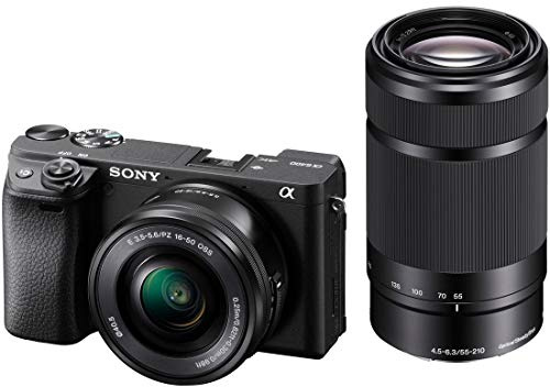 Sony Specchio Meno Single-Lens α6400 Doppio Obiettivo Zoom Kit SELP1650 F3.5-5.6 + SEL55210 F4.5-6.3 SEL55210 ILCE-6400Y Nero B