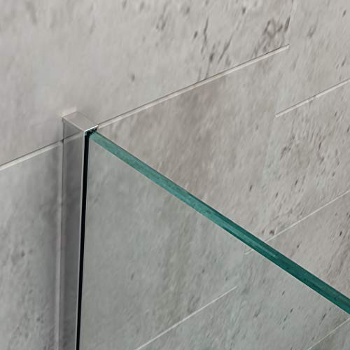 Wandanschlussprofil für BERNSTEIN Duschabtrennung Walk-In EX101 - Farbe & Glasstärke wählbar, Farbe:Chrom, Glasstärke:10 mm