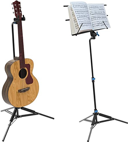 Automatische Verriegelung, doppelte Verwendung als tragbarer Gitarrenständer oder Notenständer – ECT7 IA Ständer – perfekte Pie de Gitarre unter Berücksichtigung der umweltbewussten zu sein.