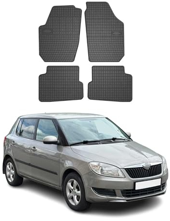 OMAC Fußmatten für Skoda Fabia 2006-2014 Gummi 4tlg Schwarz