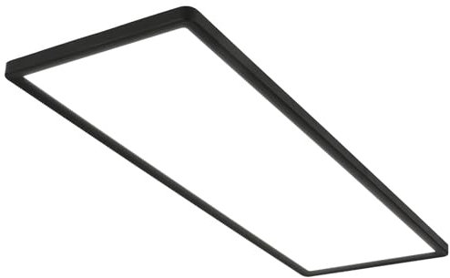 BRILONER- Plafoniera LED, pannello LED ultrapiatto, effetto retroilluminazione, luce bianca neutra, 3.000 lumen, nero, 580 x 200 x 30 mm (L x L x A)