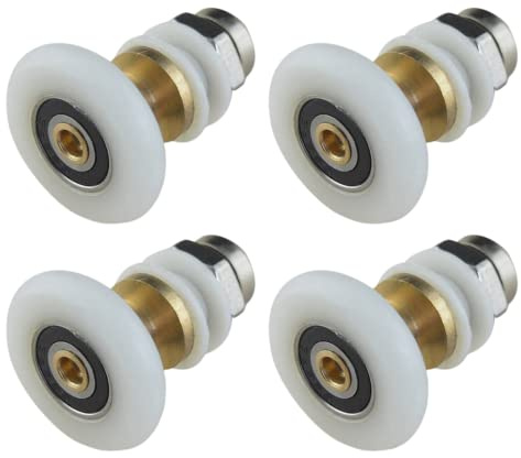 Lot de 4 roulettes partielles pour porte de douche, poulies excentriques coulissantes, pièces de rechange pour porte coulissante en verre