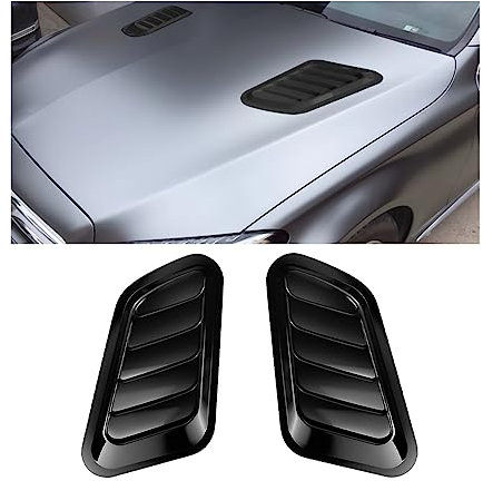 CGEAMDY Pelle d'admission d'air décorative universelle en ABS pour voiture - Accessoire modifié (noir)