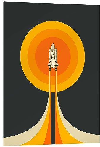 Posterlounge Nach Oben Acrylglasbild | 70 x 90 cm von Jazzberry Blue Orange Wandbilder Wanddeko