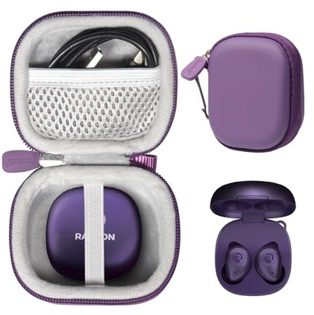 CaseSack Raycon Fitness Étui pour écouteurs sans Fil Bluetooth avec Micro intégré 56 Heures Violet