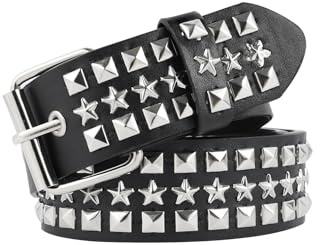 MILAKOO Punk Leder Taille Gürtel für Frauen Vintage Zubehör für Hippie Skateboarding Enthusiasten