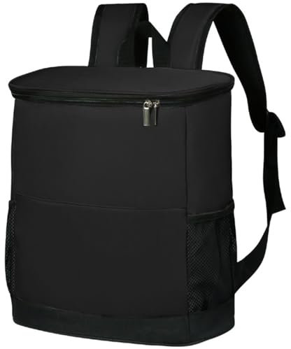 WLDOCA Kühlrucksack für Strandausflüge und Wanderungen, große, Rucksack kühltasche ideal als Picknickrucksack,Schwarz