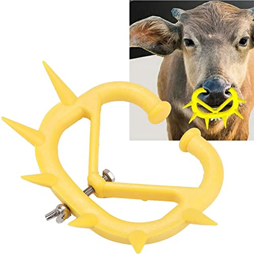 Kuh Absetzen, 10 Stücke Kuh Absetzen Kuh Nasenring Kalb Entwöhnung Nasenringe Kunststoff Rinder Kuh Entwöhnung Werkzeug Kuh Entwöhnung Versetzt Ring, für Kuh Vieh Verhindern Saugen