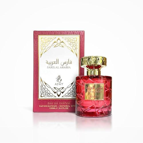 AYAT PERFUMES – Eau de Parfum Faris Al Arabia 100 ml – Parfum Femme Fruité & Oriental – Litchi, Vanille & Oud – Longue Tenue – Parfum de Dubaï