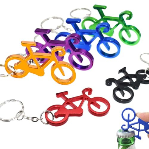 UEAVOID 6 unidades llaveros para bicicleta, abrebotellas de cerveza, aleación de zinc, para fiestas, bodas, bares