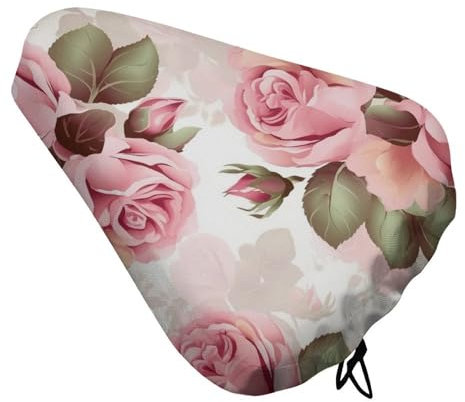 LFDSYEOQ Fahrradsattelbezug Rose Floral Mountainbike Sitz Regenschutz Schutzkissen Sattelbezug