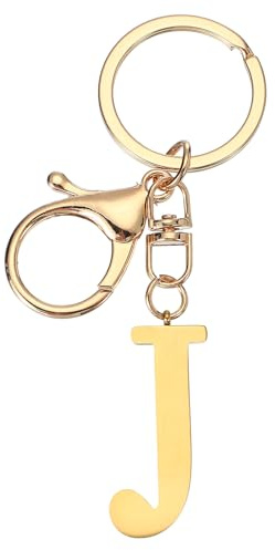 PATIKIL Buchstaben Schlüsselanhänger A-Z, Anfangsbuchstaben Schlüsselanhänger für Damen Brief Schlüssel Anhänger für Taschen Rucksack Auto, Metall Schlüsselanhänger Buchstabe
