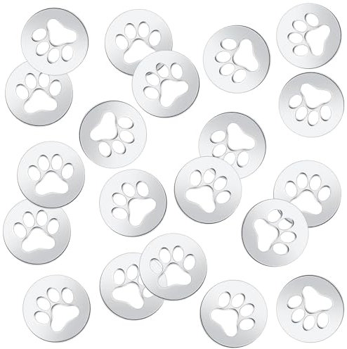 Otuuz 20 Gettoni per Carrello della Spesa con Motivo delle Zampe di Cane Monete Universali per Carrello della Spesa in Acciaio Inossidabile Regalo per Amanti dei Cani per Donne Uomini Gadget per Spesa
