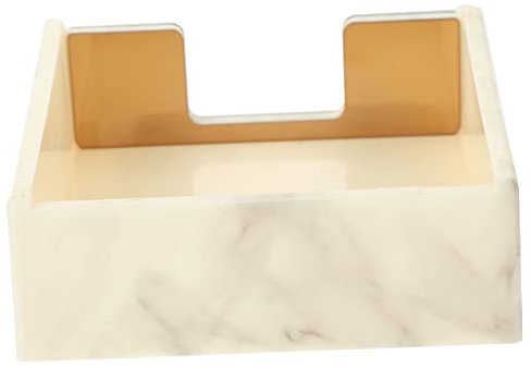 DINHEAROM Kasten Notizkasten Karte Memo Radiergummis Notizblockspender Textmarker storage boxes aufbwahrungs-box notebookständer nootbook Notizzettelhalter Notizblockbehälter Marmor Golden