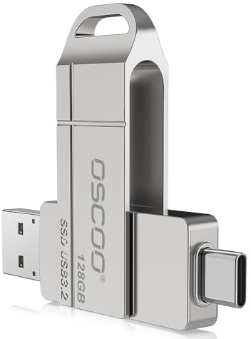OSCOO Portable SSD (Silver, 128, GB)