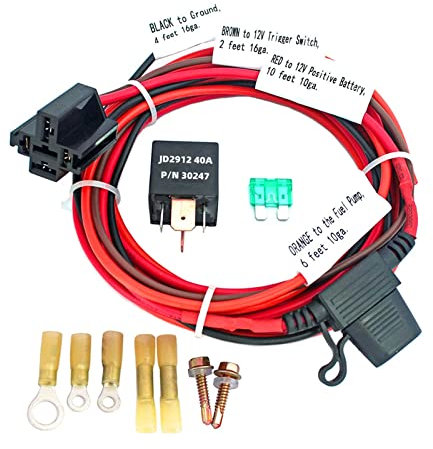 Amagogo Elektrisches Kraftstoffpumpen Relais Set Heavy Duty Mount Hardware für