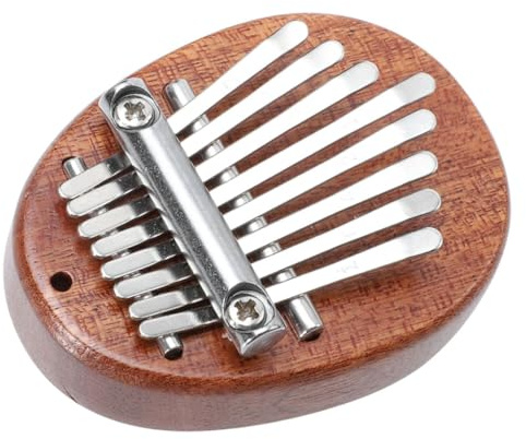 FRCOLOR Holz Mini Daumenklavier Finger Klavier Instrument Tönend für Anfänger Junge Mädchen Kleines Musikinstrument mit Stahlzungen Tragbar und Einfach zu Spielen
