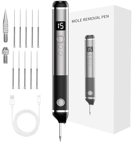 ZZwansuGE BolíGrafo De Plasma De 15 Niveles, Indoloro, para Eliminar Manchas FíSicas, Pecas, Lunares Y Verrugas, para Labios, Manos, Cuello, Cara, Cabeza, Nariz, Seguro E Indoloro | No DañA La Piel