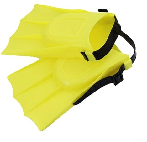 Schwimmflossen im Eva-Design, verstellbar, mit bequemer Fußtasche für rutschfeste PVC-Konstruktion, 14185 cm, passend für stromlinienförmige Kinderflossen, Gelb