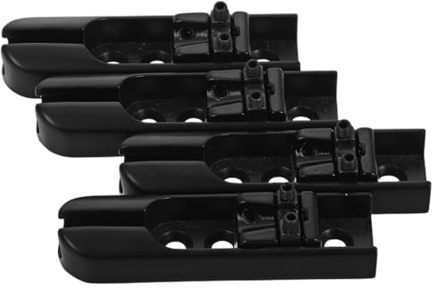 MOTHNUR 4 Stück Geteilte Einzelbrücken für E Bass Gitarren Metall Bassgitarren Ersatzteile Schwarze Lackierung Inklusive Befestigungsschrauben Kompatibel für Custom Upgrades