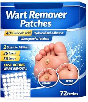 Removedor de Verrugas,Parches Callos Pies,Mole Removal Patches,De EliminacióN De Verrugas 72pc