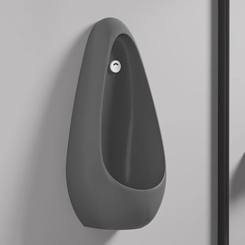 Orinatoio da parete in ceramica touchless per uomo, sensore intelligente, design ultrasottile, scarico automatico, schizzi anti-odore commerciale, risparmio di spazio