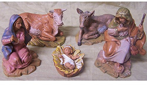 Fontanini Arabische Krippenfiguren, 12 cm, 5 Figuren aus Kunstharz, Krippenfigur (F-140)