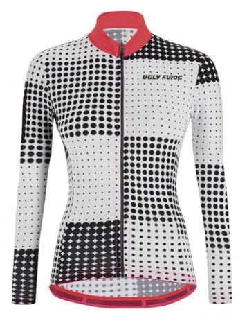 UGLY FROG Radtrikot Winter Damen Langarm Fahrradtrikot + Fahrradbekleidung 3D Gepolsterte Hosen Set Thermo Vlies Radsport Anzüge Winddicht mit Taschen ZRWX01F