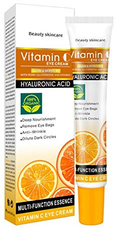 DISAAR BEAUTY Crème Contour des Yeux Anti-Rides Cernes Dilués Acide Hyaluronique Vitamine С Anti-Âge 100% Bio 25 ml